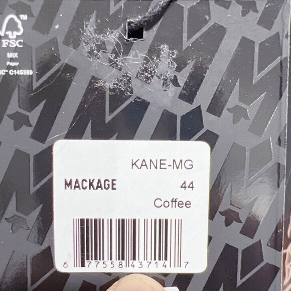 Mackage Coffee Kane MG Logo Monogram Print Quilted 800 Down Vest Mens Size 44 - Picture 7 of 8